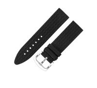 ROUREOX Silicone Watch Strap Soft Rubber Band Racing Sports Wristbelt Steel Deployment Buckle for Chopard Mille Miglia Series-A2 21mm