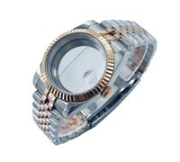 ROUREOX Silver Rose Gold Watch Case Kit 36mm 40mm Sapphire Cyclops ETA 2824 PT5000 Mod Parts for Rolex Oyster Perpetual/Datejust-A 40MM