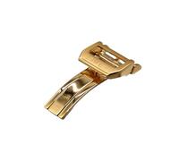 ROUREOX Single Fold Deployment Clasp 18mm - Stainless Steel Watch Buckle Brushed, Replacement Fastener Metal - Wristband Accessories for IWC-Golden