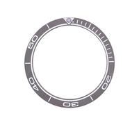 ROUREOX Sloped Ceramic Bezel Insert 38mm x 30.7mm - Inclined Watch Ring Replacement - Luminous Pip Diver Style Accessories - A11