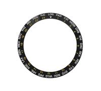 ROUREOX Sloped Ceramic Bezel Insert 38mm x 30.7mm Inclined Watch Ring with World Time Cities Replacement Part - A2