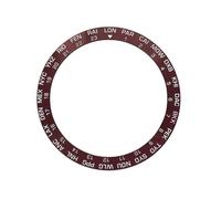 ROUREOX Sloped Ceramic Bezel Insert 38mm x 30.7mm Inclined Watch Ring with World Time Cities Replacement Part - A9