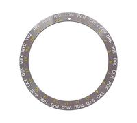 ROUREOX Sloped Ceramic Bezel Insert 38mm x 30.7mm Inclined Watch Ring with World Time Cities Replacement Part - A8