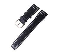 ROUREOX Soft Genuine Leather Watch Straps Stainless Metal Clasp Quick Release Replacement Bands for IWC Big Pilot Portugieser Automatic 7 Days-Black + Rose Gold + B