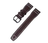 ROUREOX Soft Genuine Leather Watch Straps Stainless Metal Clasp Quick Release Replacement Bands for IWC Big Pilot Portugieser Automatic 7 Days-Brown + Black + B