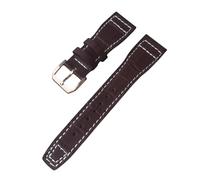 ROUREOX Soft Genuine Leather Watch Straps Stainless Metal Clasp Quick Release Replacement Bands for IWC Big Pilot Portugieser Automatic 7 Days-Brown + Rose Gold + B
