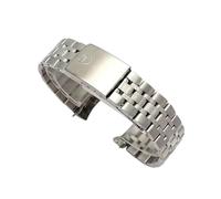 ROUREOX Solid Stainless Steel Watch Strap 13mm 17mm 19mm 20mm Curved Ends, Metal Band Bracelet for Tudor Prince and Princess Classic Collection-Silvery 17mm