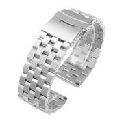 ROUREOX Solid Stainless Steel Watch Strap 18mm 20mm 22mm 24mm 26mm Quick Release, Metal Band Bracelet Engineer Style for Cartier Tank-Silvery 18mm
