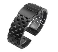 ROUREOX Solid Stainless Steel Watch Strap 18mm 20mm 22mm 24mm 26mm Quick Release, Metal Band Bracelet Engineer Style for Cartier Tank-Black 22mm