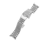 ROUREOX Solid Stainless Steel Watch Strap 19mm 20mm 21mm 22mm Curved Ends Metal Replacement Band Bracelet for Seiko SKX007 SKX009-5-Link 20mm
