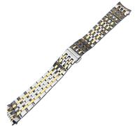 ROUREOX Solid Stainless Steel Watch Strap 19mm Quick Release Metal Replacement Band Bracelet for Tissot Le Locle T41-Silver+Gold 19mm