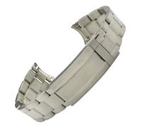 ROUREOX Solid Stainless Steel Watch Strap Curved End Metal Band Replacement Gliding Clasp Wrist Bracelet 19mm for Seiko SNXS73 SNXS81 SNXF05 SNXG47 - A