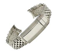 ROUREOX Solid Stainless Steel Watch Strap Curved End Metal Band Replacement Gliding Clasp Wrist Bracelet 19mm for Seiko SNXS73 SNXS81 SNXF05 SNXG47 - C