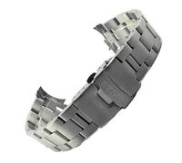 ROUREOX Solid Stainless Steel Watch Strap Curved End Metal Band Replacement Wrist Bracelet 18mm 20mm 22mm for Seiko SKX007-A 18mm