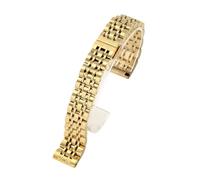 ROUREOX Solid Stainless Steel Watch Strap Metal Bracelet Butterfly Clasp Replacement Wristband for Emporio Armani Starry Sky-Golden 16mm