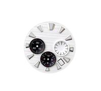 ROUREOX Solid Steel Chronograph Case 44.5mm Fits Large 32.5mm Dial Screw Down Pushers Fit VK63 Mecha-Quartz Movement for GS Evolution 9-10-No Logo 44.5MM