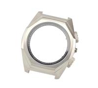 ROUREOX Solid Steel Chronograph Case 44.5mm Fits Large 32.5mm Dial Screw Down Pushers Fit VK63 Mecha-Quartz Movement for GS Evolution 9-1-No Logo 44.5MM