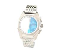 ROUREOX Solid Steel Chronograph Case 44.5mm Fits Large 32.5mm Dial Screw Down Pushers Fit VK63 Mecha-Quartz Movement for GS Evolution 9-6-No Logo 44.5MM