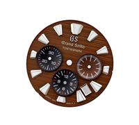ROUREOX Solid Steel Chronograph Case 44.5mm Fits Large 32.5mm Dial Screw Down Pushers Fit VK63 Mecha-Quartz Movement for GS Evolution 9-8-With Logo 44.5MM