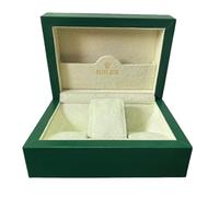 ROUREOX Solid Watch Box Leather Green 1 Slot Wooden Storage Case Protective Organiser Large Dial Watches for Rolex Deepsea