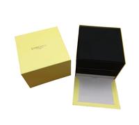 ROUREOX Square Watch Display Case Piano Finish Dark Blue Exterior Soft Cushion Holder Protective Organiser Mens for Longines Conquest