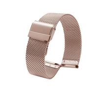 ROUREOX Stainless Steel Mesh Watch Strap Woven Metal Band Replacement Wrist Bracelet 12mm 14mm 16mm 18mm 20mm for Daniel Wellington-Rose Gold 14mm