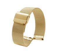 ROUREOX Stainless Steel Mesh Watch Strap Woven Metal Band Replacement Wrist Bracelet 12mm 14mm 16mm 18mm 20mm for Daniel Wellington-Golden 22mm