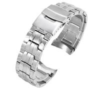 ROUREOX Stainless Steel Replacement Watch Band, Men's Metal Watch Strap for Casio Edifice EF-312/521/531/533/534/535/539/544/546/550-Silver 550