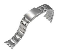 ROUREOX Stainless Steel Replacement Watch Band, Men's Metal Watch Strap for Casio Edifice EF-312/521/531/533/534/535/539/544/546/550-Silver 312
