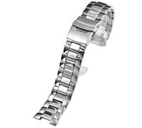 ROUREOX Stainless Steel Replacement Watch Band, Men's Metal Watch Strap for Casio Edifice EF-312/521/531/533/534/535/539/544/546/550-Silver 534