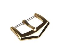 ROUREOX Stainless Steel Watch Buckle - Polished Vintage Spade Shape Pin Clasp - Classic Angular Design Replacement for Patek Philippe-Gold 18mm