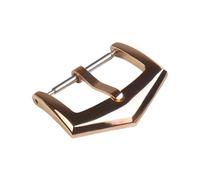 ROUREOX Stainless Steel Watch Buckle - Polished Vintage Spade Shape Pin Clasp - Classic Angular Design Replacement for Patek Philippe-Rose Gold 20mm