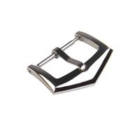 ROUREOX Stainless Steel Watch Buckle - Polished Vintage Spade Shape Pin Clasp - Classic Angular Design Replacement for Patek Philippe-Silver 16mm