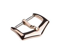 ROUREOX Stainless Steel Watch Buckle Replacement - Polished Angular V-Shape Pin Clasp - Modern Design for Leather Straps for Patek Philippe-Rose Gold 18mm