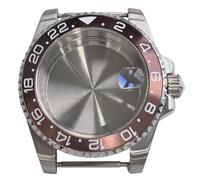 ROUREOX Stainless Steel Watch Case 40mm Sapphire Cyclops Lens GMT Bezel Solid Bottom Fit Japan NH34 NH35 Automatic Parts for Rolex GMT-Master II-10 40MM