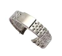 ROUREOX Stainless Steel Watch Strap Curved End Metal Band Replacement Wrist Bracelet 13mm 17mm 19mm 20mm for Tudor Prince and Princess-Silvery 19mm