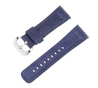 ROUREOX Suede Leather Watch Strap Soft Vintage Replacement Watch Band with Polished Stainless Steel Buckle for Sevenfriday Pioneer Master Series-Dark Blue 28mm