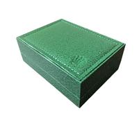 ROUREOX Textured Green Watch Box - Single Leather Watch Case - Wooden Interior Organiser for Timepiece Care for Rolex Datejust