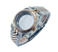 ROUREOX Two Tone Rose Gold Case 5-Link Bracelet 36mm 40mm Sapphire Fluted Bezel NH34 NH35 NH36 for Rolex Oyster Perpetual/Datejust-B 36MM