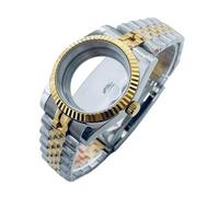 ROUREOX Two Tone Watch Case Kit 36mm 40mm Sapphire Exhibition Back ETA 2824 PT5000 DIY Mod Parts for Rolex Oyster Perpetual/Datejust-A 40MM