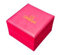 ROUREOX Universal Watch Box Red Leather Single Watch Case Wooden Organiser Storage Display Holder for Omega