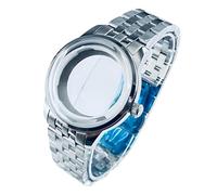 ROUREOX Vintage Watch Case Kit 36mm 40mm High Domed Sapphire Exhibition Back NH35 NH36 NH38 Silver for Seiko Presage Cocktail Time-B 40MM