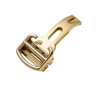 ROUREOX Watch Band Buckle 316L Stainless Steel Folding Replacement Clasp Watch Accessories for Cartier Tank Santos Series-Gold 16mm