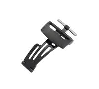 ROUREOX Watch Deployment Clasp Stainless Steel Leather Band Replacement Buckle for Audemars Piguet Royal Oak Series-Black 18mm