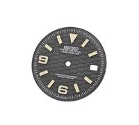 ROUREOX Watch Dial 28.5mm Hexagon Pattern Date Window BGW9 Lume Fit NH35 Caliber DIY Watchmaker Components Tool for Rolex/Seiko - 17 28.5MM