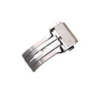 ROUREOX Watch Replacement Buckle Double Push Button Butterfly Clasp Watch Repairment Accessories for Hublot Big Bang Series-Silver 18mm