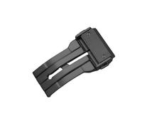 ROUREOX Watch Replacement Buckle Double Push Button Butterfly Clasp Watch Repairment Accessories for Hublot Big Bang Series-Black 22mm