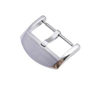 ROUREOX Watch Replacement Buckle Leather Watch Strap Stainless Steel Pin Clasp for Breitling 1884 Avenger Series-Silver 18mm
