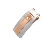 ROUREOX Watch Replacement Clasp 316L Stainless Steel Watch Band Deployment Buckle for Rolex Submariner Series-Silver + Rose Gold 16mm