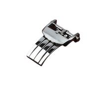 ROUREOX Watch Replacement Clasp Leather Watch Strap Stainless Steel Deployment Pin Buckle for Breitling Avenger Series-Silver 18mm